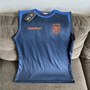 Marathon Authentic Ecuador Team Training Sleeveless Soccer Jersey Men’s Sz XL